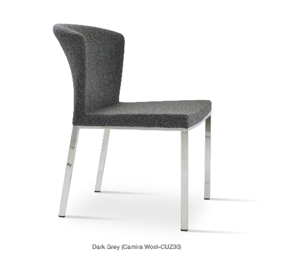 sohoConcept Capri Metal Dining Chair Fabric High Back –