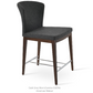 sohoConcept Capri Wood Bar Stool Fabric High Back