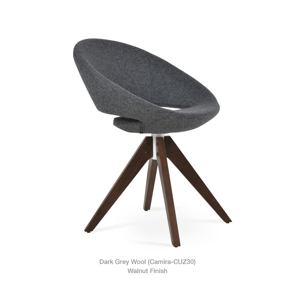 sohoConcept Crescent Pyramid Swivel Chair Leather