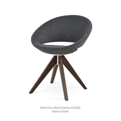 sohoConcept Crescent Pyramid Swivel Chair Fabric