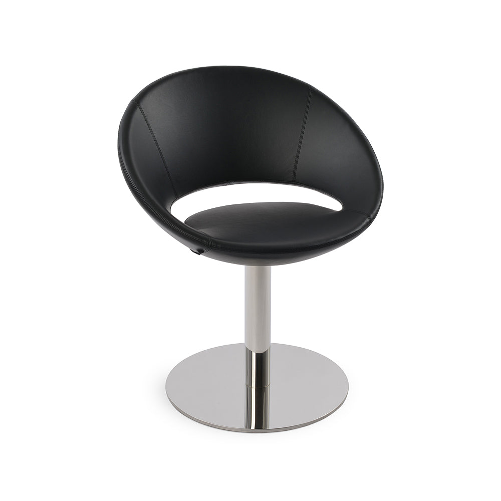 sohoConcept Crescent Round Swivel Chair Leather