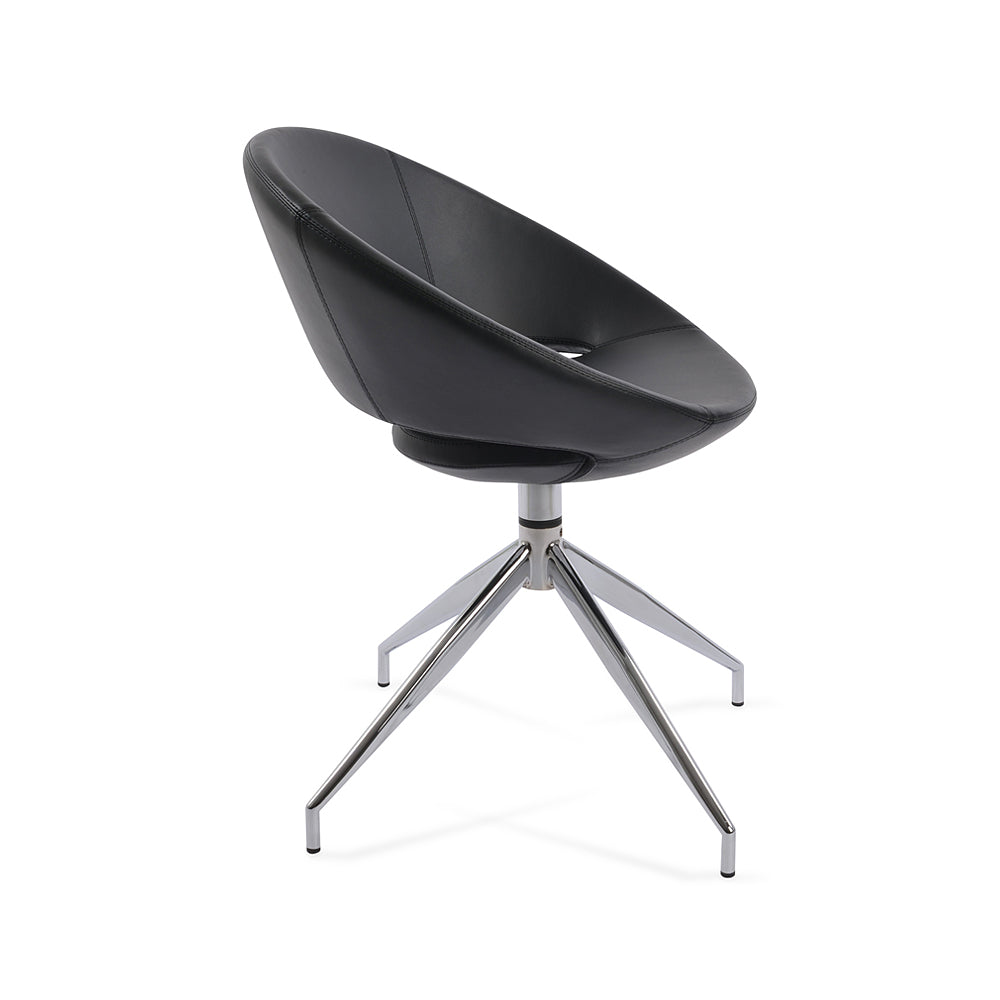 sohoConcept Crescent Spider Swivel Chair Leather