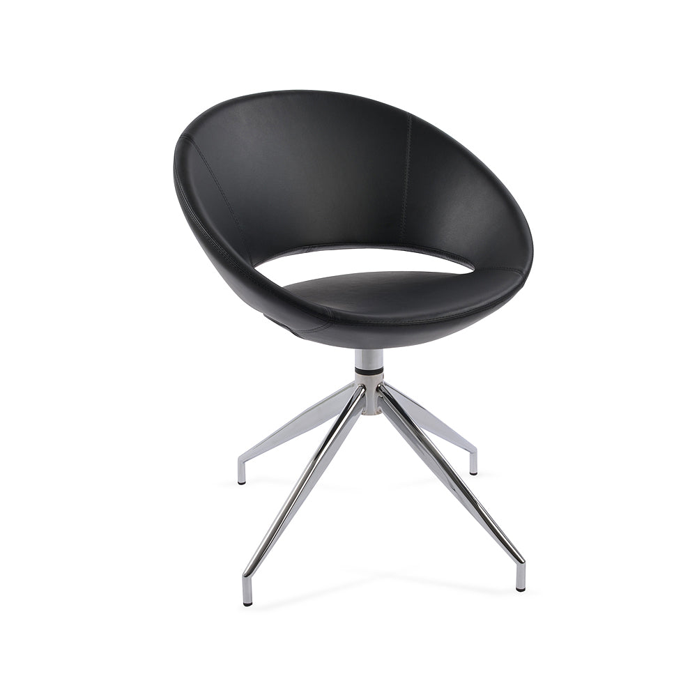 sohoConcept Crescent Spider Swivel Chair Leather