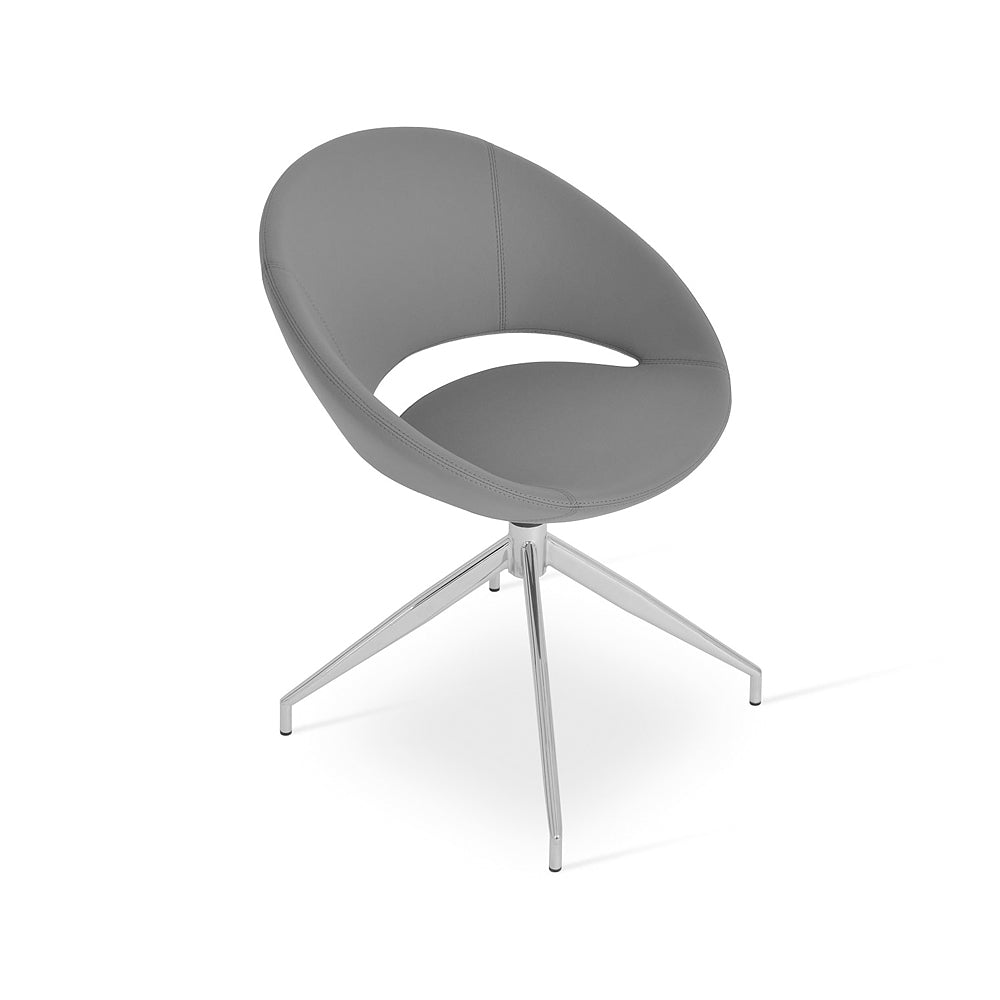 sohoConcept Crescent Spider Swivel Chair Leather