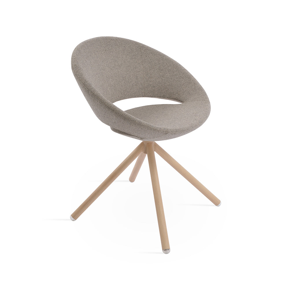 sohoConcept Crescent Stick Swivel Dining Chair Fabric