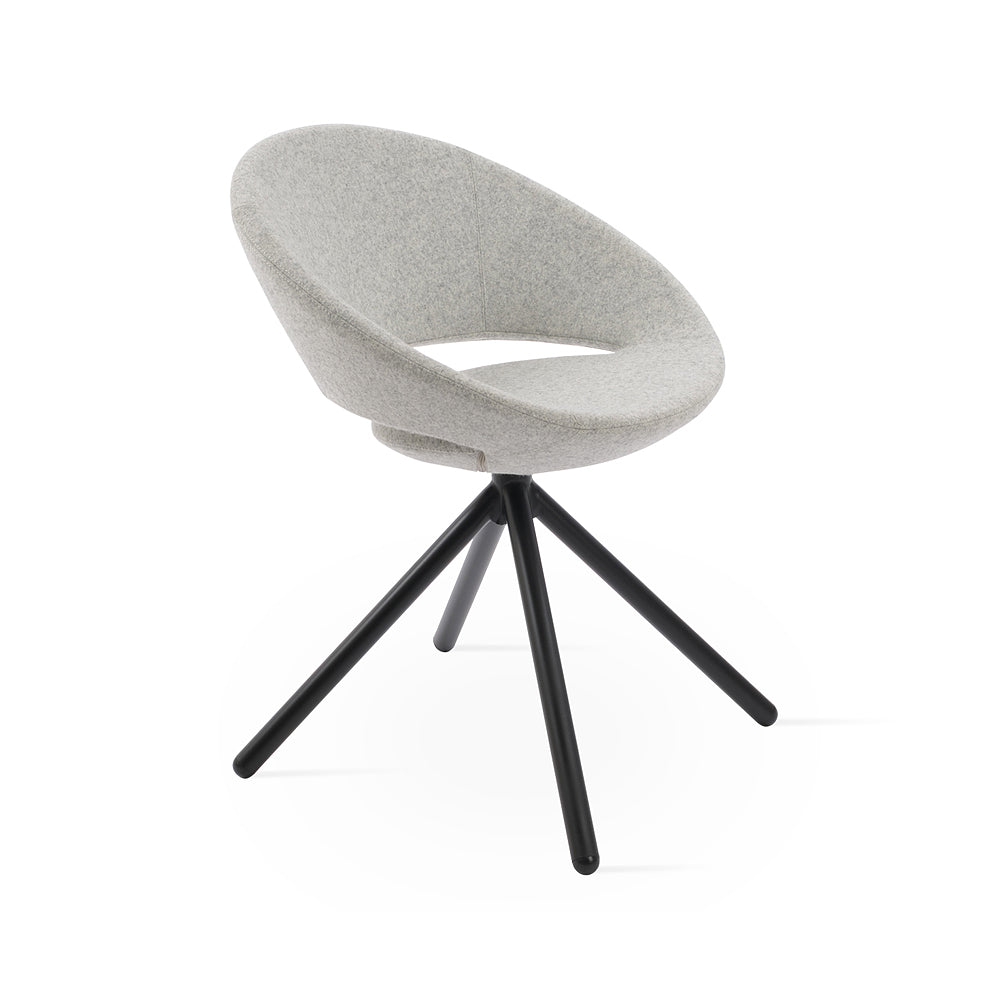 sohoConcept Crescent Stick Swivel Dining Chair Fabric