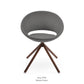sohoConcept Crescent Stick Swivel Dining Chair Leather