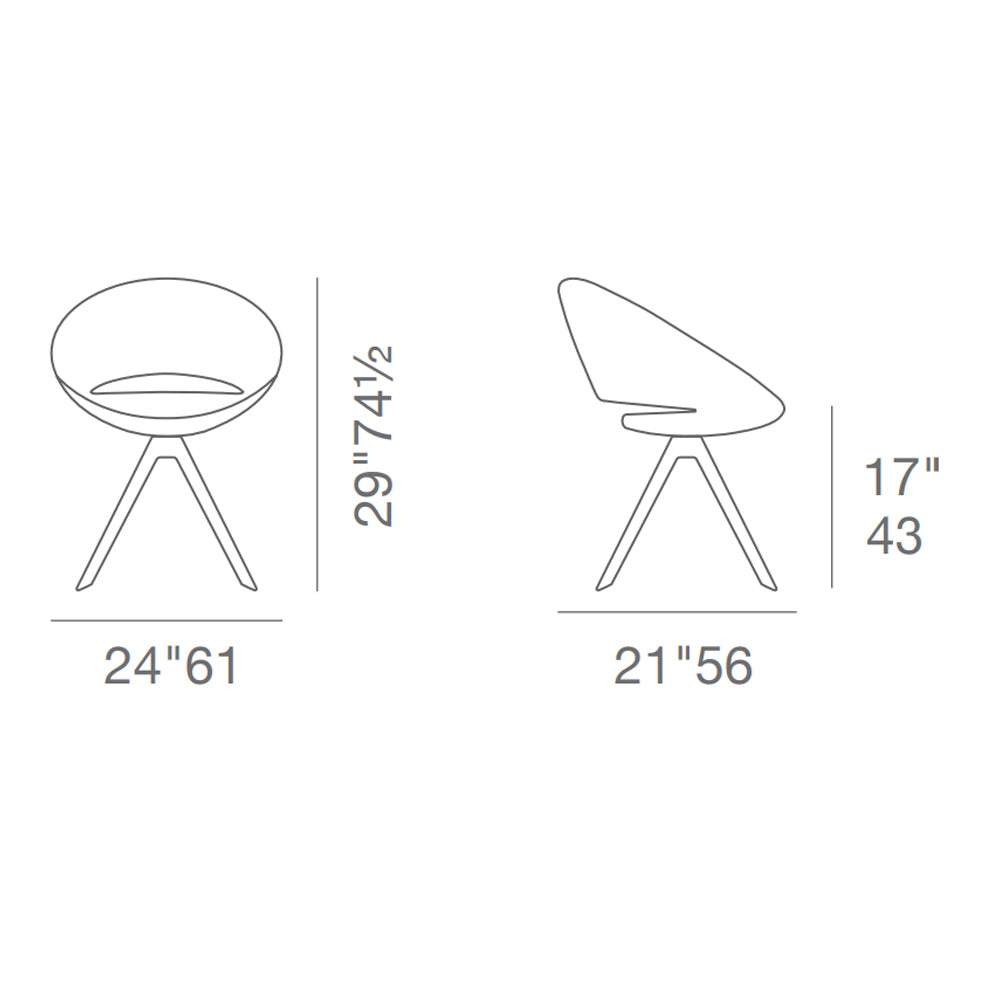 sohoConcept Crescent Sword Dining Chair Fabric