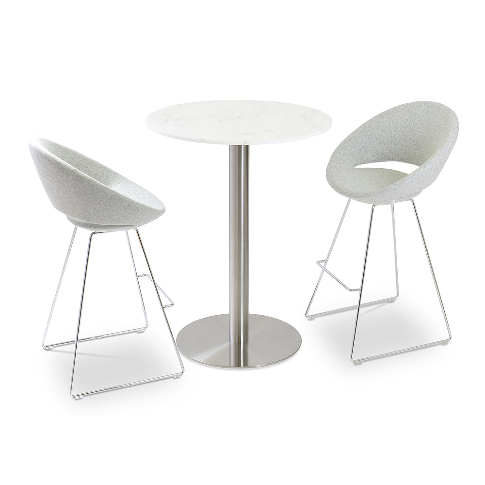 sohoConcept Crescent Wire Bar Stool Fabric