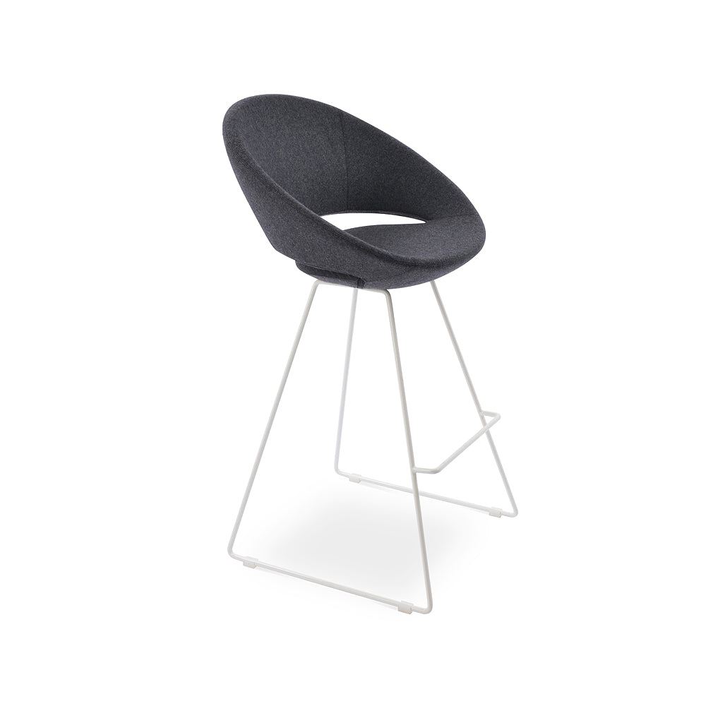 sohoConcept Crescent Wire Counter Stool Fabric