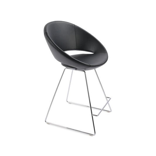 sohoConcept Crescent Wire Counter Stool Leather