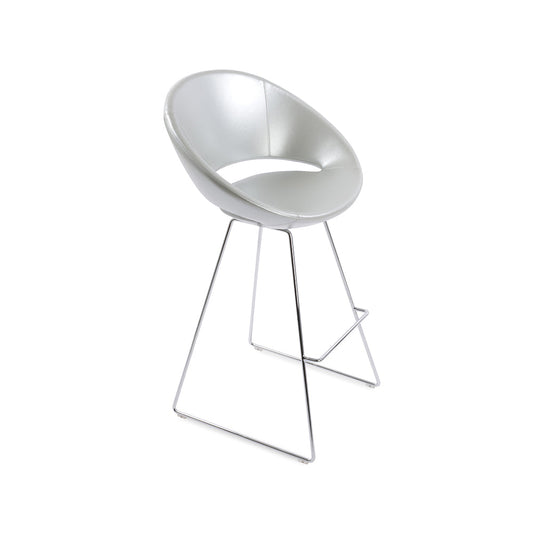 sohoConcept Crescent Wire Counter Stool Leather