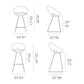 sohoConcept Crescent Wire Counter Stool Leather