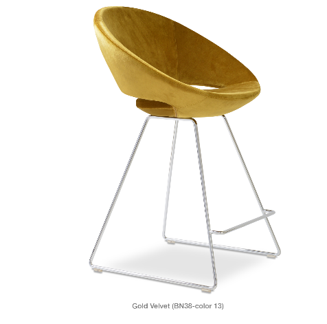 sohoConcept Crescent Wire Counter Stool Fabric