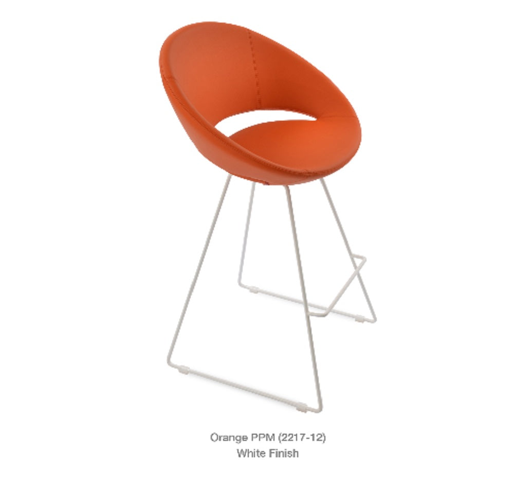 sohoConcept Crescent Wire Bar Stool Leather