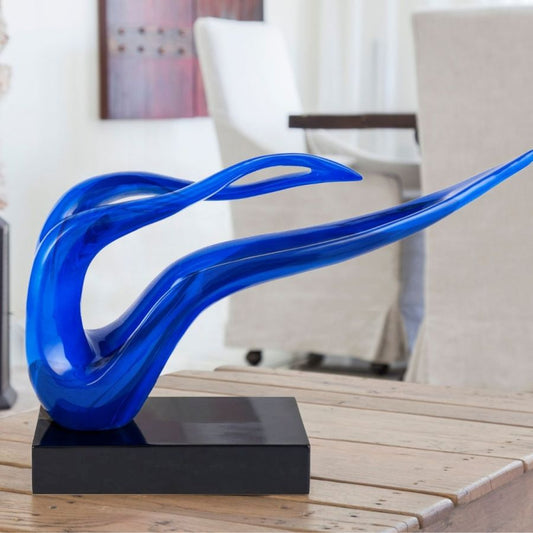 Finesse Saggita Abstract Sculpture Blue D1006 B