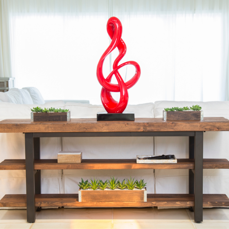 Finesse Antilia Treble Abstract Sculpture Large Red D774 R