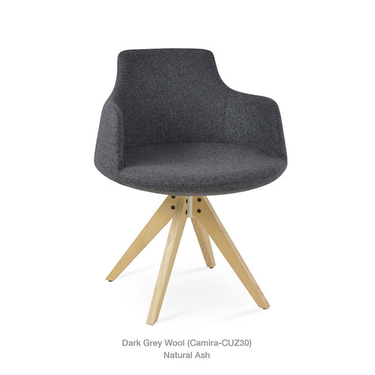 sohoConcept Dervish Pyramid Swivel Chair Fabric