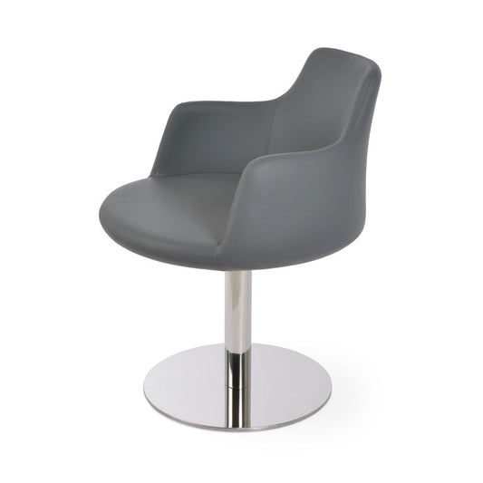 sohoConcept Dervish Round Swivel Chair Leather