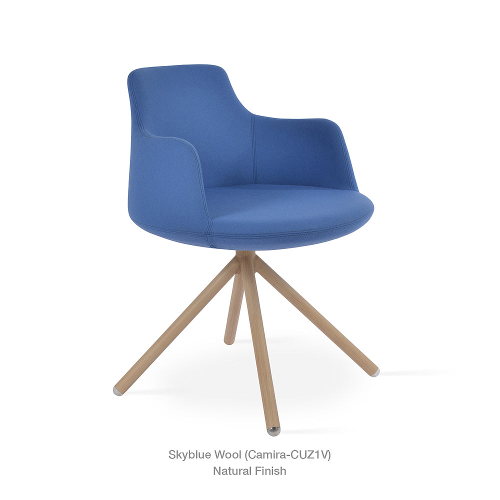 sohoConcept Dervish Stick Dining Chair Swivel Fabric
