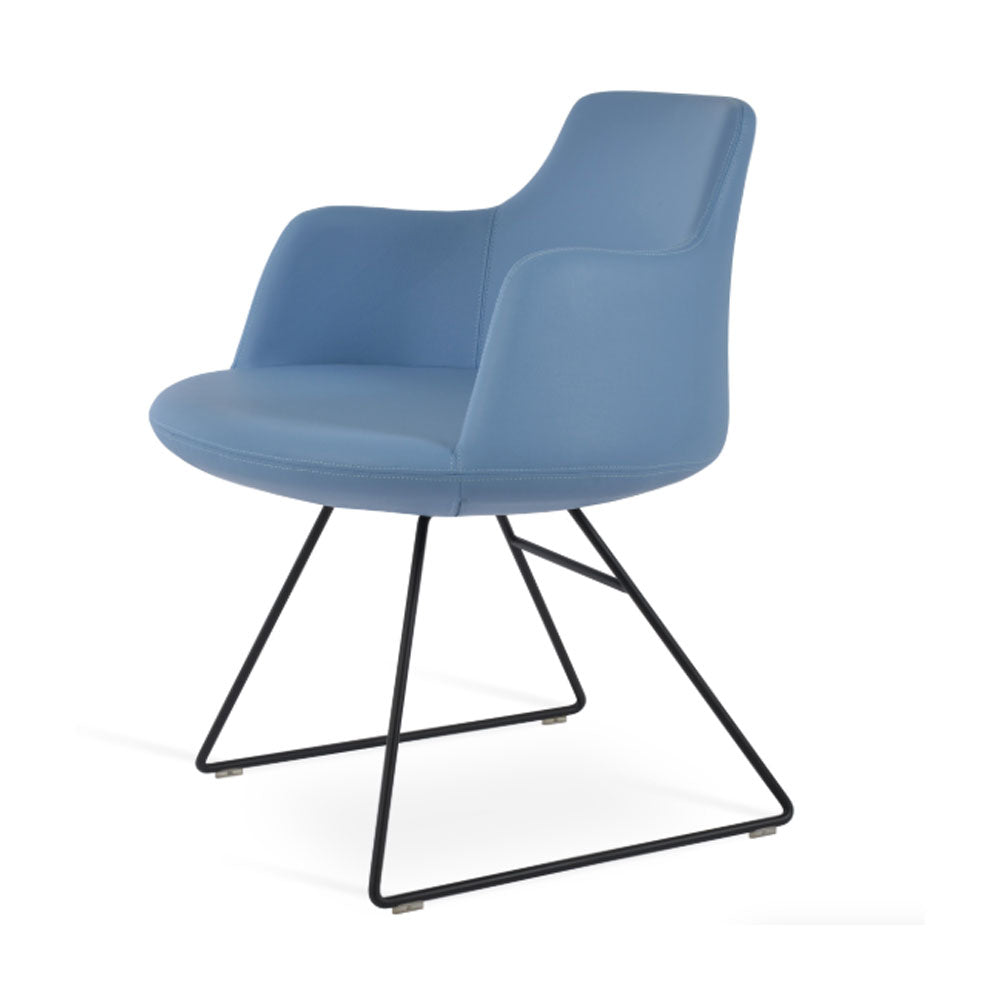 sohoConcept Dervish Wire Dining Chair Leather