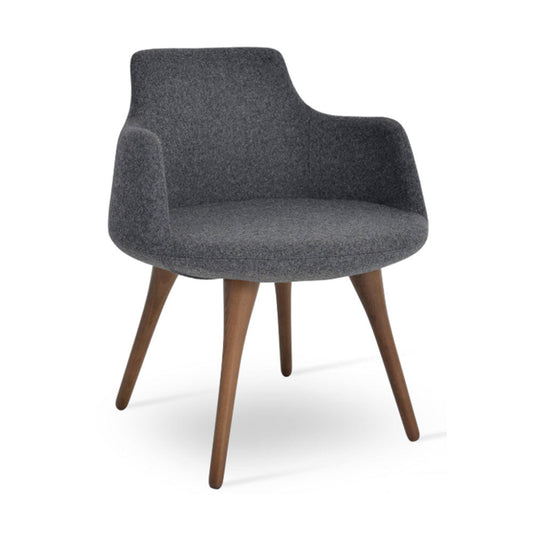 sohoConcept Dervish Wood Dining Chair Fabric