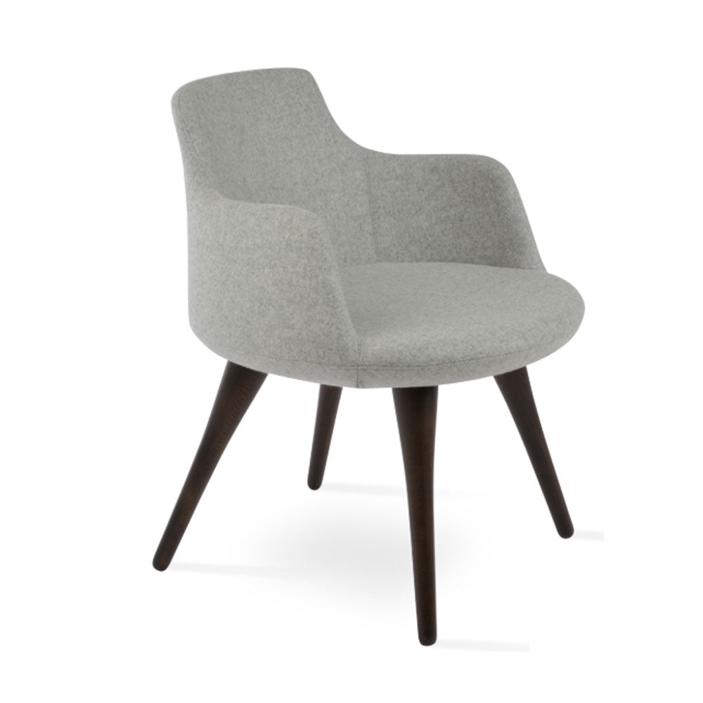 sohoConcept Dervish Wood Dining Chair Fabric