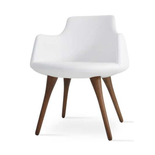 sohoConcept Dervish Wood Dining Chair Leather