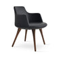sohoConcept Dervish Wood Dining Chair Leather