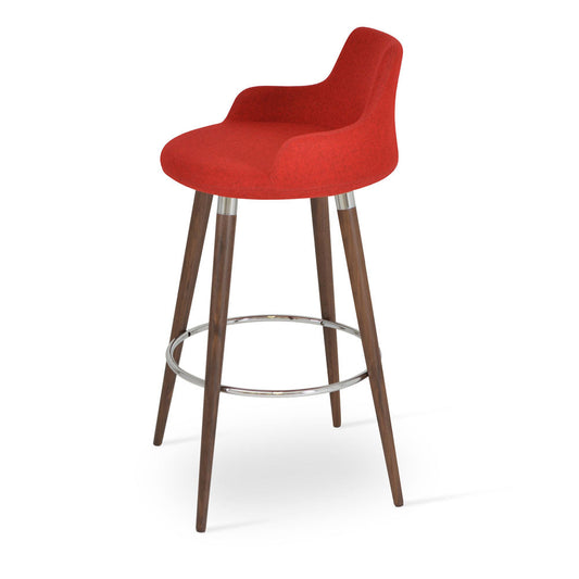 sohoConcept Dervish Wood Stool Fabric