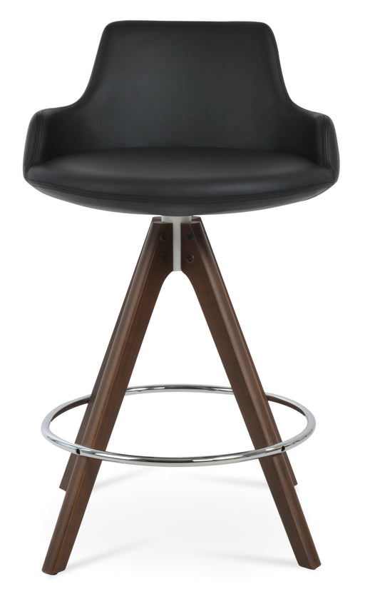 sohoConcept Dervish Pyramid Swivel Stools Leather