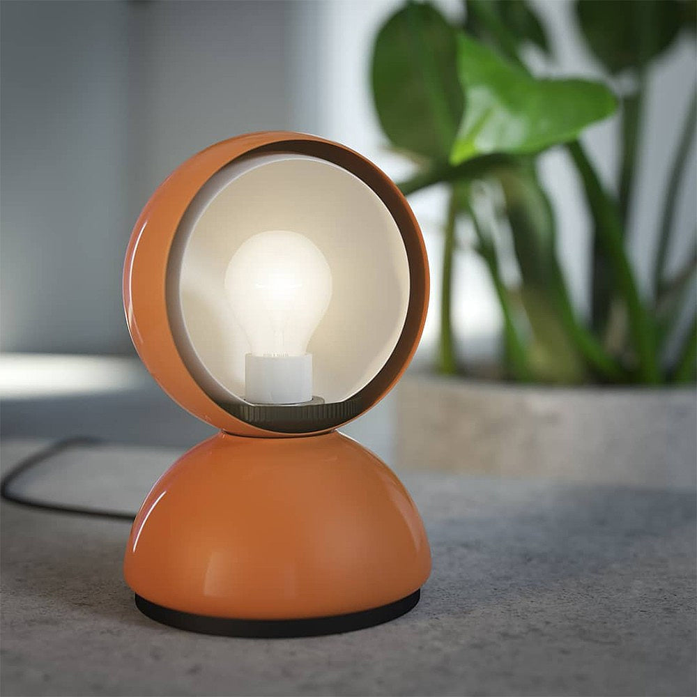 Artemide Eclisse Orange White Small Table Lamp 0028018A