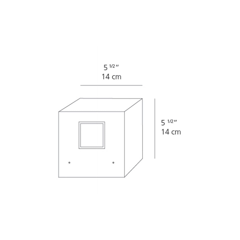 Artemide Effetto 14 Square 2 Large LED Cube Wall Light T42012Lw08