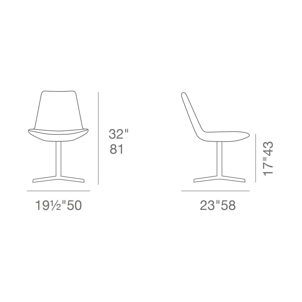 sohoConcept Eiffel 4 Star Swivel Chair Leather in Black