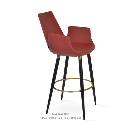 sohoConcept Eiffel Ana Arm Stool Leather