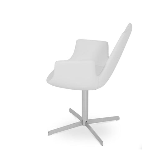 sohoConcept Eiffel 4 Star Armchair Leather in White