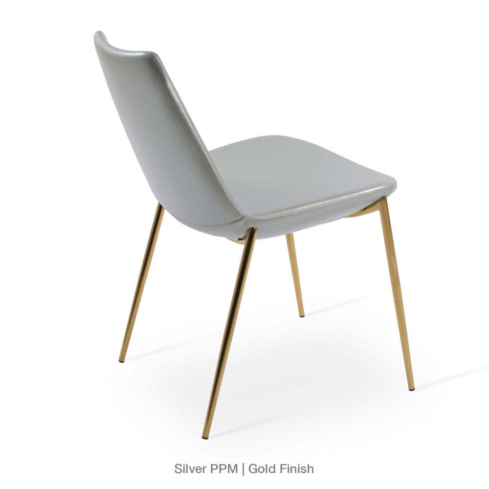 sohoConcept Eiffel Classy Chair Leather in Chrome
