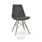 sohoConcept Eiffel MW Chair Leather in Black Powder Steel