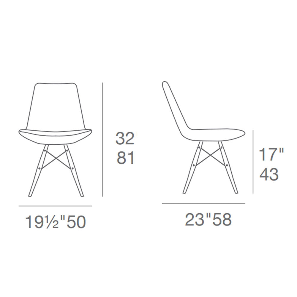 sohoConcept Eiffel MW Chair Leather in Black Powder Steel