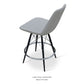 sohoConcept Eiffel MW Bar Stool Leather in Stainless Steel