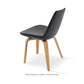 sohoConcept Eiffel Plywood Chair Leather in American Walnut