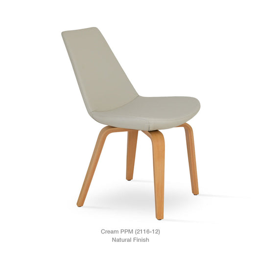 sohoConcept Eiffel Plywood Chair Leather in Natural Ash