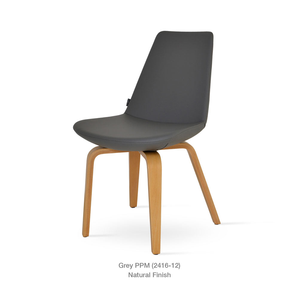sohoConcept Eiffel Plywood Chair Leather in American Walnut