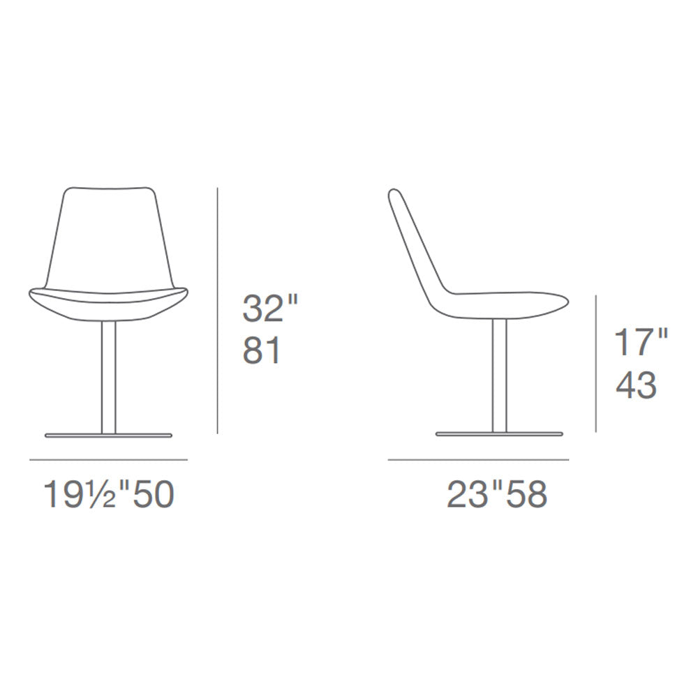 sohoConcept Eiffel Round Swivel Chair Fabric