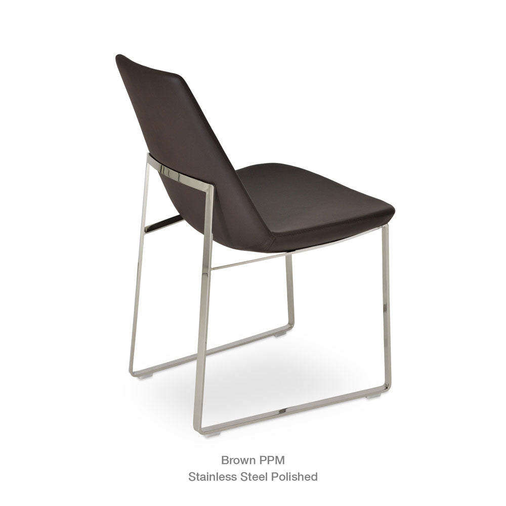 sohoConcept Eiffel Sled Dining Chair Leather