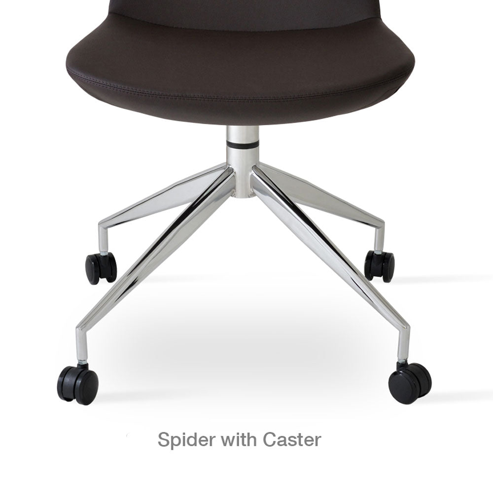 sohoConcept Eiffel Spider Swivel Chair Fabric in Aluminum