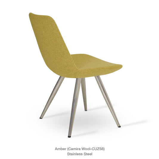 sohoConcept Eiffel Star Chair Fabric in Walnut Veneer Steel