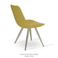 sohoConcept Eiffel Star Chair Fabric in Stainless Steel