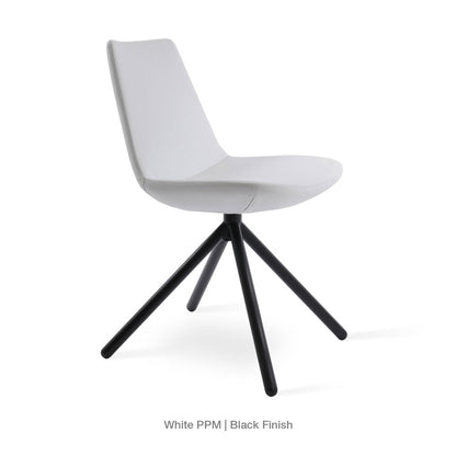 sohoConcept Eiffel Stick Chair Leather in Chrome