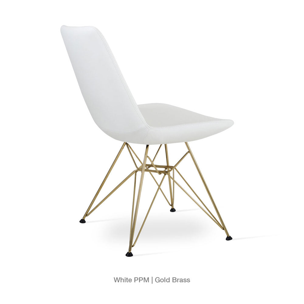 sohoConcept Eiffel Tower Chair Leather in Gold-Brass